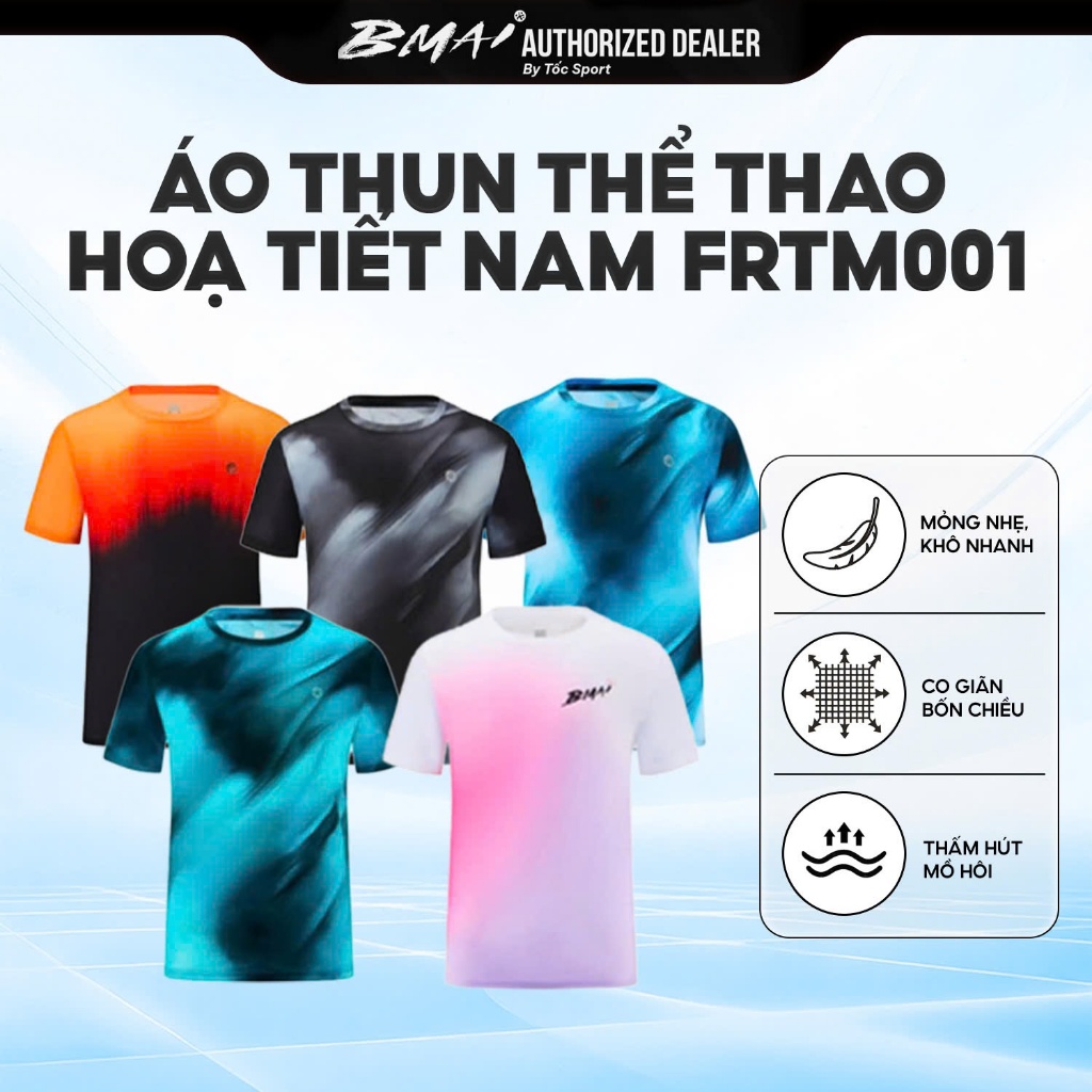 Áo BMAI | Áo Thun Thể Thao BMAI Quick-Dry FRTM001 | Áo Nam | Mỏng Nhẹ | Thấm Hút Mồ Hôi | Thoáng Khí