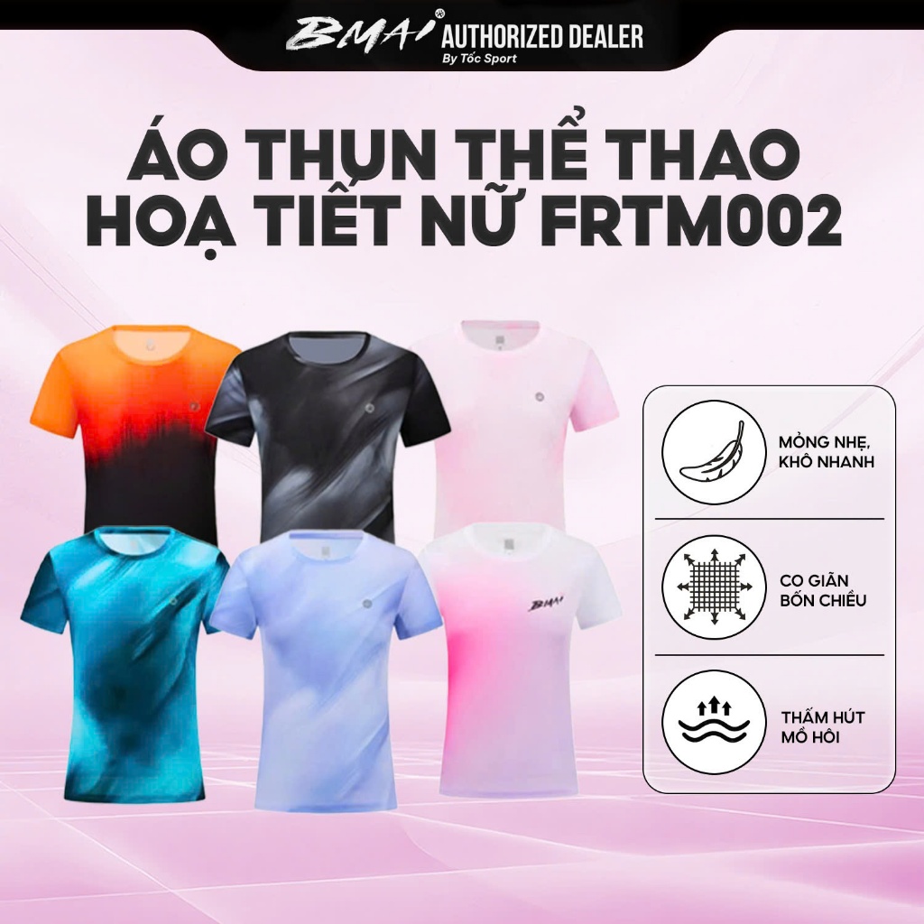 Áo BMAI | Áo Thun Thể Thao BMAI Quick-Dry FRTM002 | Áo Nữ | Mỏng Nhẹ | Thấm Hút Mồ Hôi | Thoáng Khí 