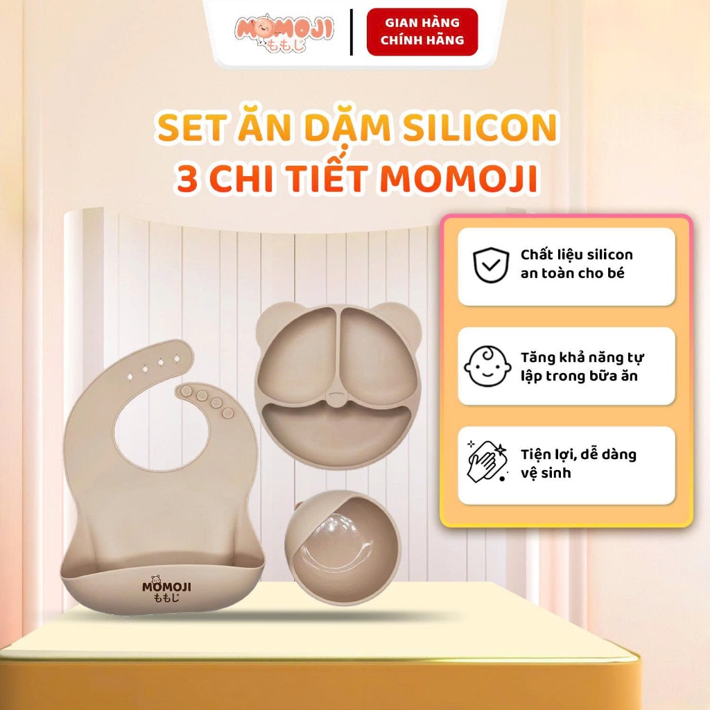 Set Ăn Dặm Silicon 3 Chi Tiết Cho Bé