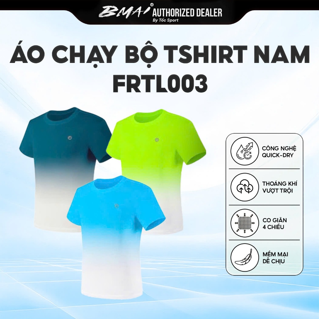 Áo Bmai | Áo Chạy Bộ Bmai Nam Tshirt FRTL003 | Hàng Chính Hãng | Áo Tập Luyện Hàng Ngày Và Thi Đấu