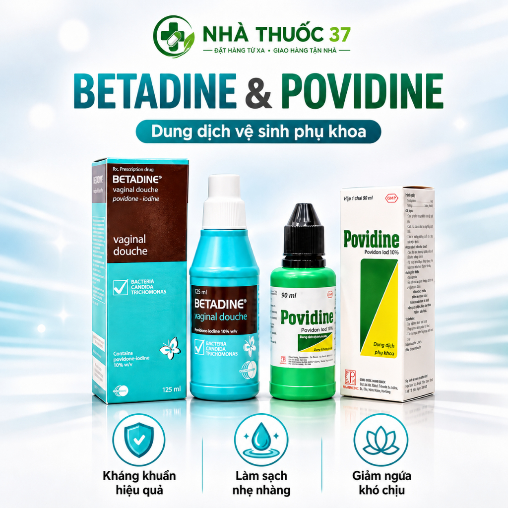 Dung dịch vệ sinh phụ nữ Betadine Vaginal 125ml