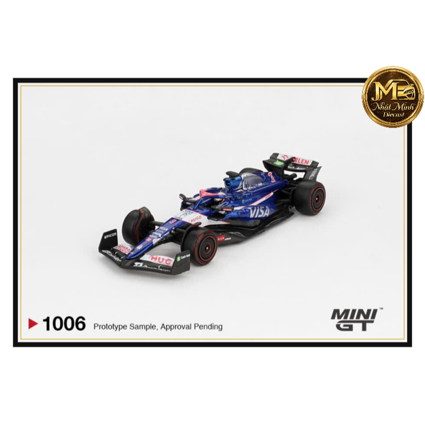 Mô hình xe RB VCARB 01 #3 Daniel Ricciardo 2024 F1 2024 Bahrain GP tỉ lệ 1:64 MiniGT