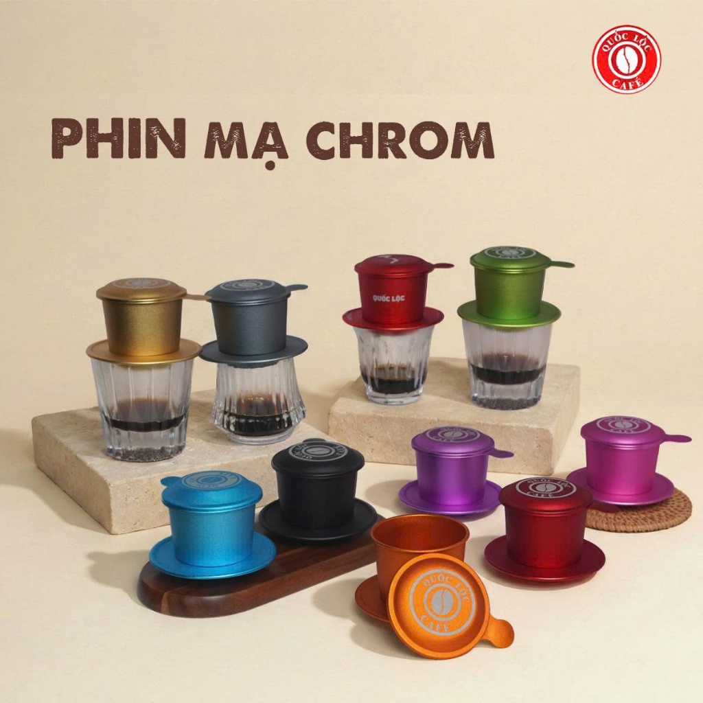 Phin Nhôm Cà Phê Mạ Màu - Pha Phin Chuẩn - Quốc Lộc