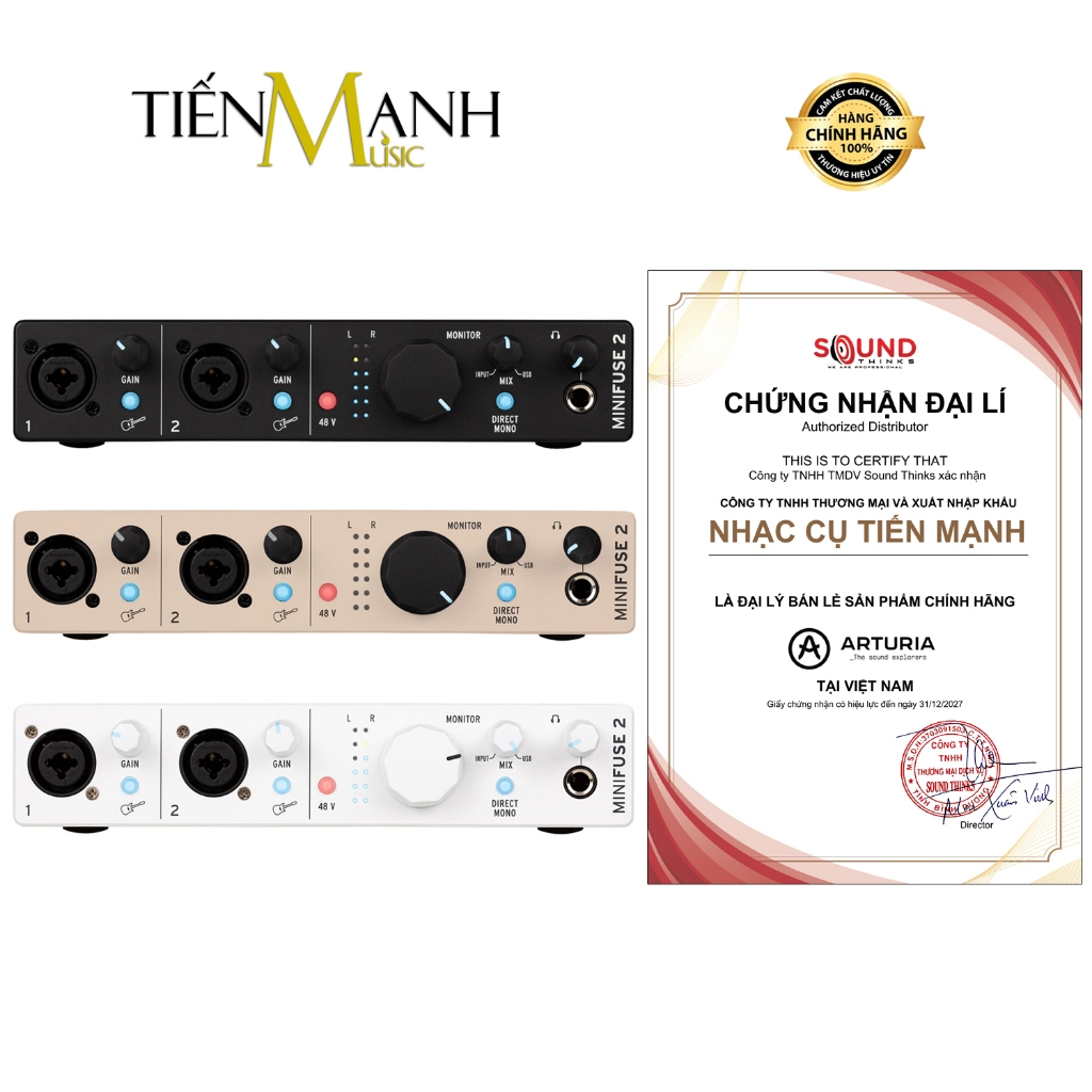 [Chính Hãng] Soundcard Arturia MiniFuse 2 - Sound Card Mini Fuse Bộ Thu Âm, Livestream USB Audio Int