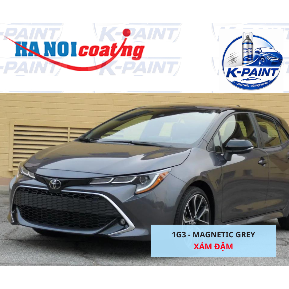Sơn Xịt Xóa Vết Xước cho xe TOYOTA VIOS màu XÁM ĐẬM mã màu 1G3 - MAGNETIC GREY chính hãng K-PAINT