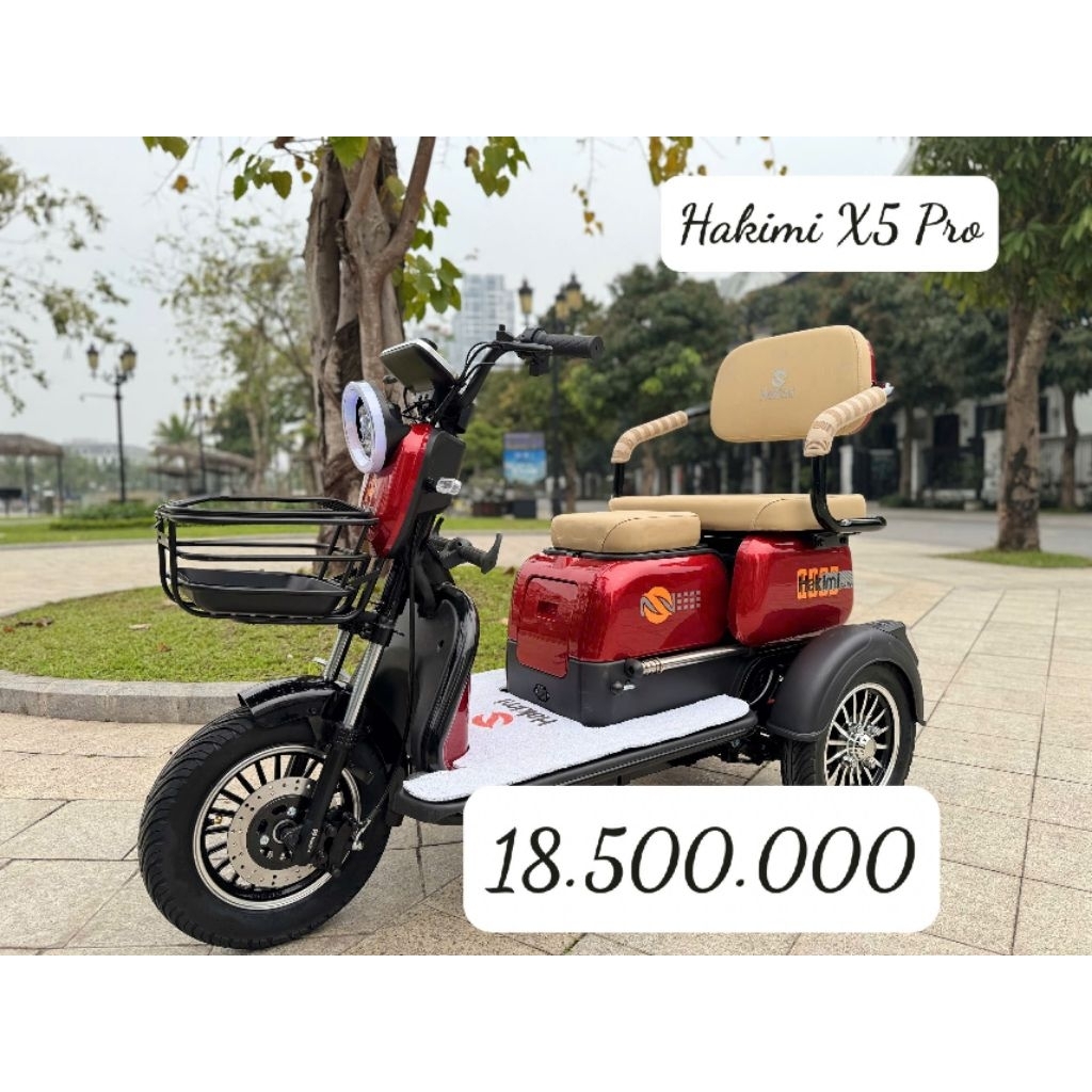 XE ĐIỆN 3 BÁNH HAKIMI X5 PRO