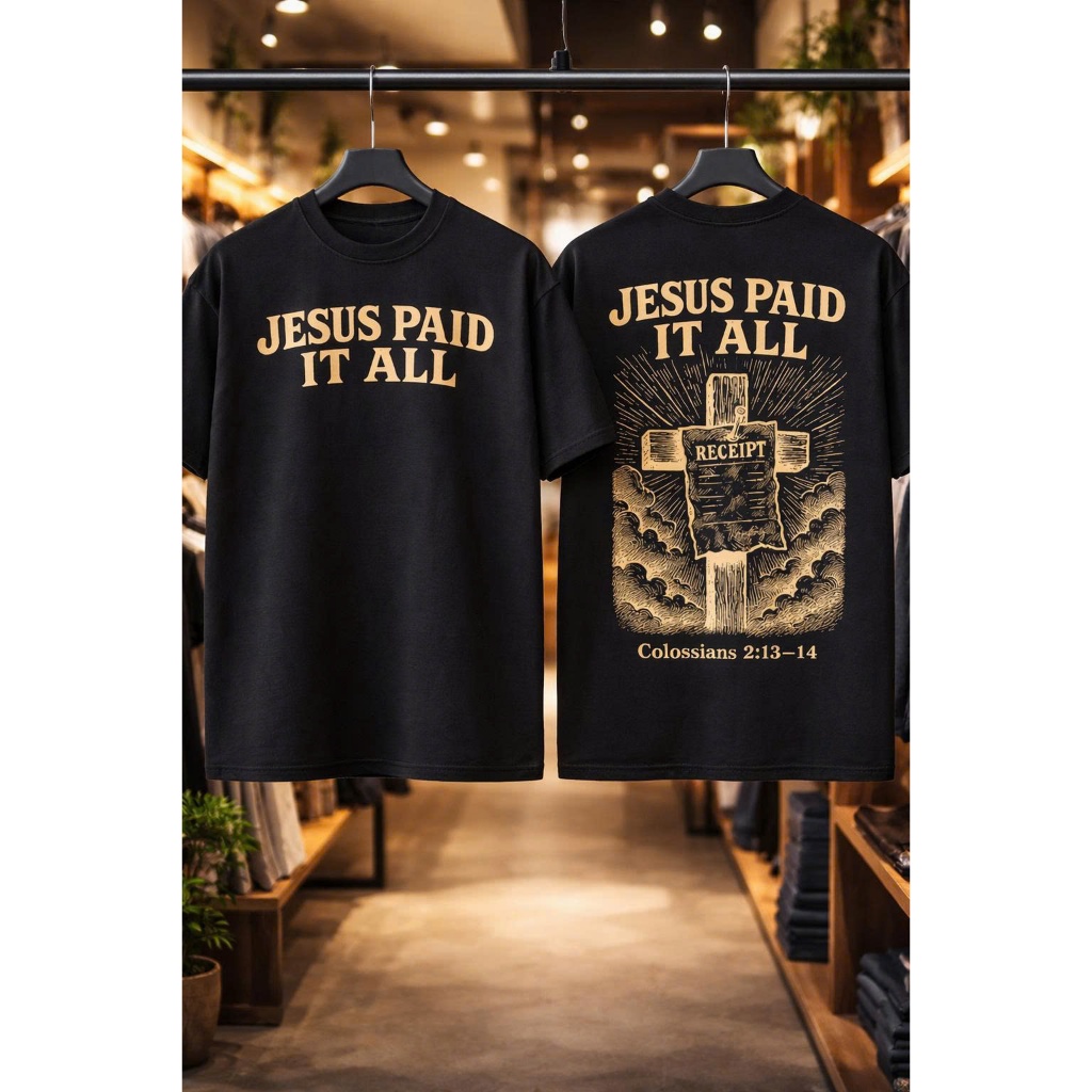 Áo phông JESUS PAID IT ALL Unisex New Smile T-shirt trẻ trung năng Động