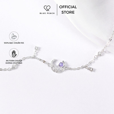 Lắc Chân Bạc Blue Peach LC Glitter Moon VN LC278