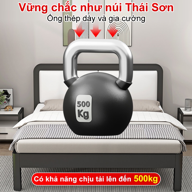 REX giường sắt Tựa lưng mềm mại khung giường dài hết chiều rộng giường chân giường dày dặn | BigBuy360 - bigbuy360.vn