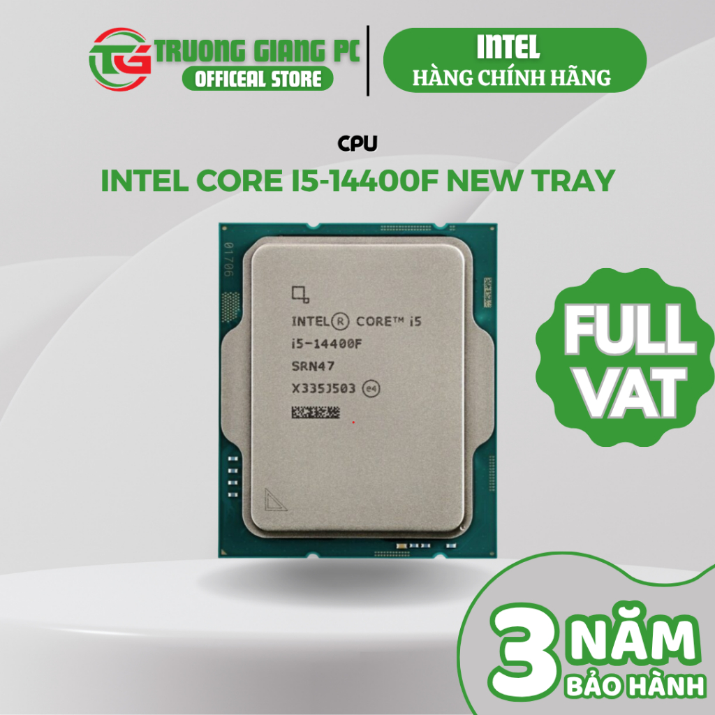 [SẢN PHẨM FULL VAT] CPU Intel Core i5-14400F – New Tray (Chưa Gồm Fan) BẢO HÀNH CHÍNH HÃNG 36 THÁNG