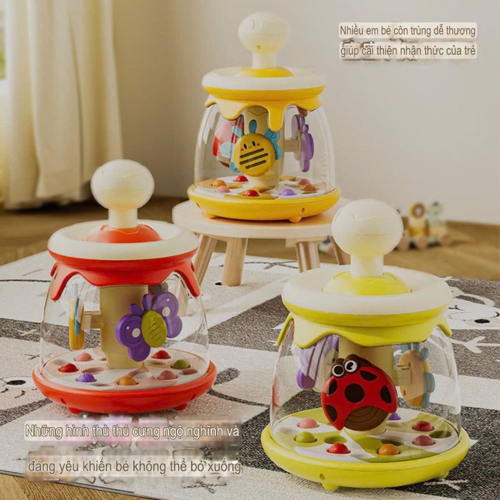 Đồ chơi vận dộng : Đồ Chơi Quay Tay Ong Vui Nhộn Bellcure – Đồ Chơi Xoay Cho Bé 6 Tháng Trở Lên, 6m+