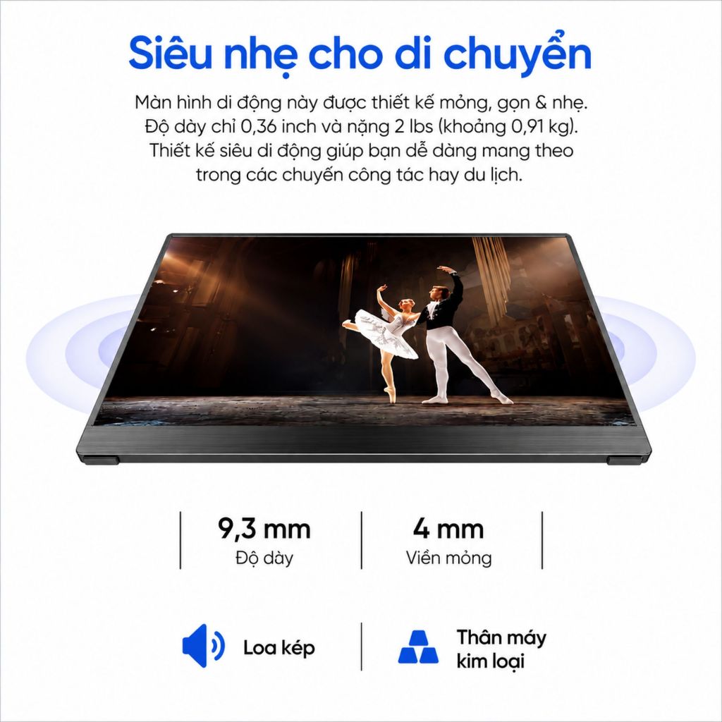 Màn hình di động cảm ứng ARZOPA A1T 15,6 Inch 60Hz FHD 1080P IPS 350nits | Laptop, Mobile, PC, MAC | BigBuy360 - bigbuy360.vn
