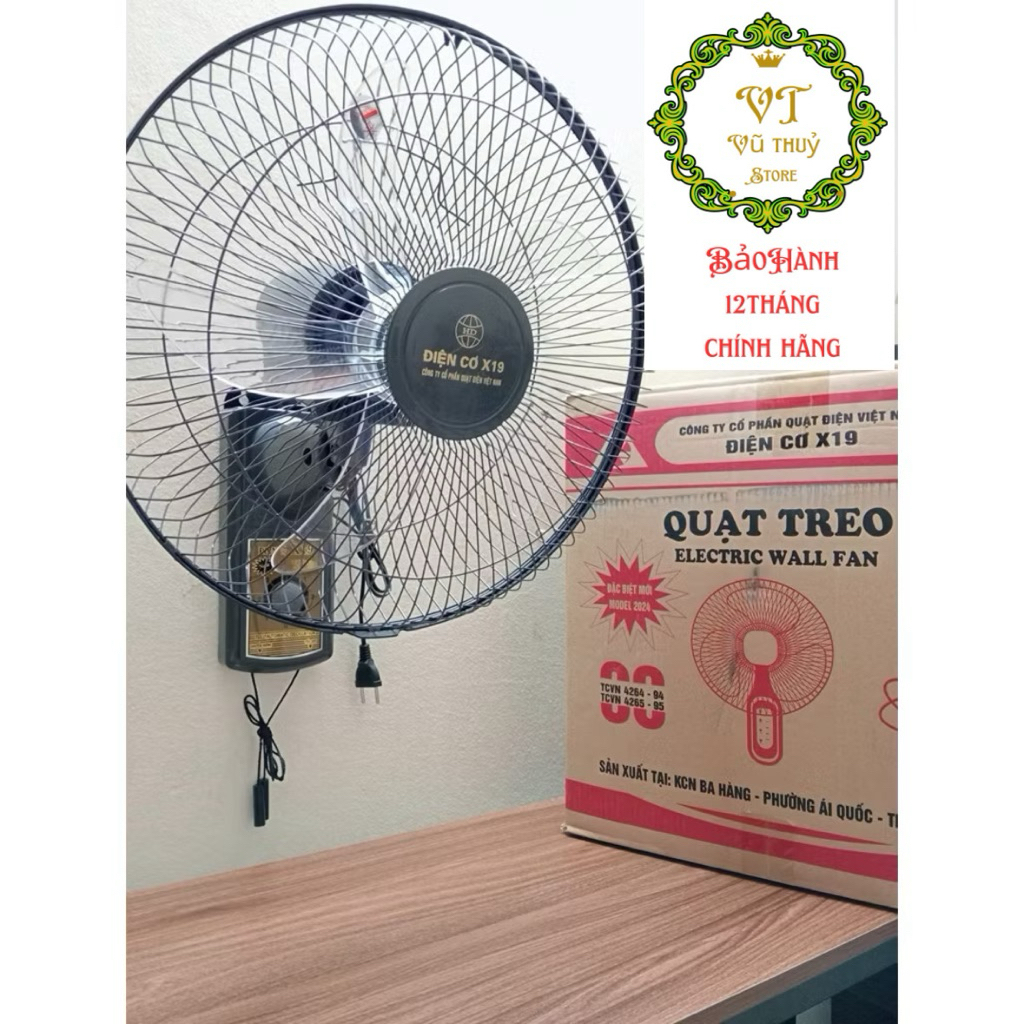 Quạt treo tường điện cơ X19 B400 và B450 (Bảo hành 12 Tháng)