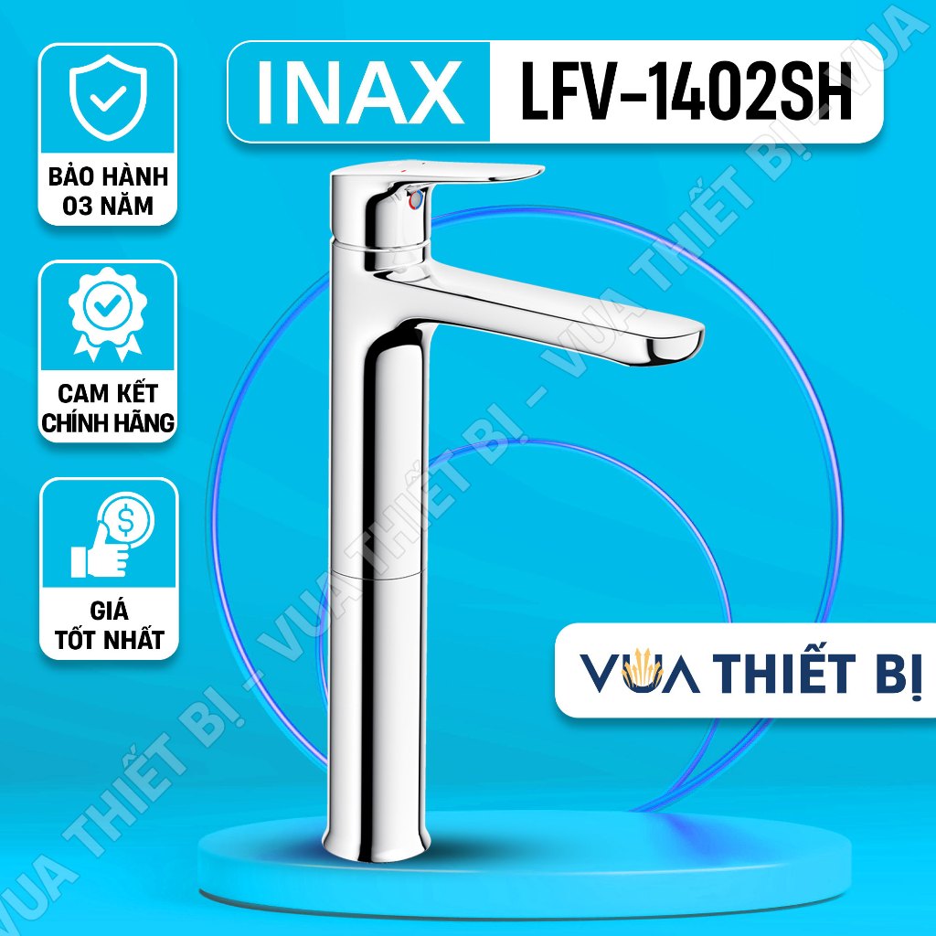 INAX LFV-1402SH - Vòi lavabo chậu rửa mặt cổ cao nóng lạnh chính hãng - VUA THIẾT BỊ