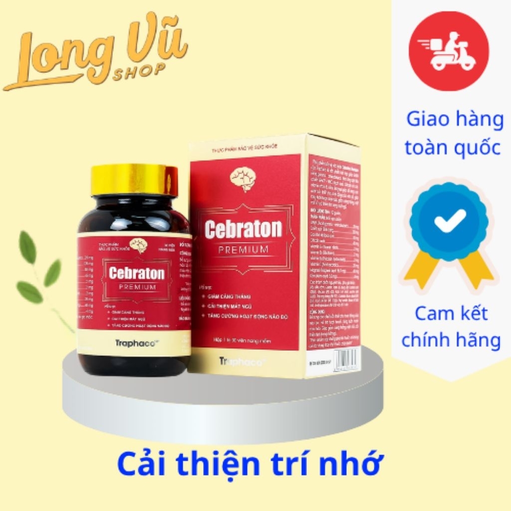TPBVSK Cebraton Premium Traphaco lọ 30 viên bổ não, cải thiện trí nhớ