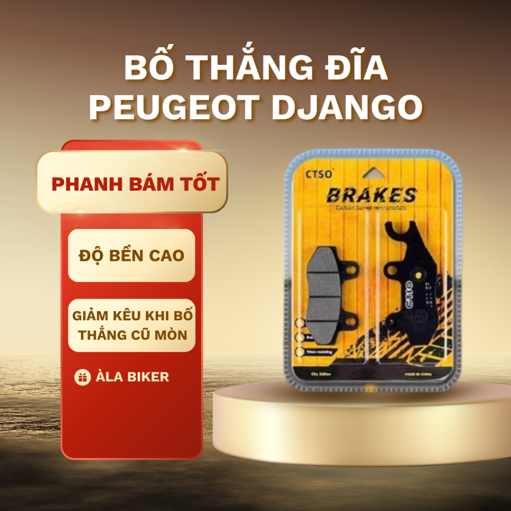 Bố Thắng Đĩa Peugeot Django 125/150 ABS/CBS | Má Phanh Trước Sau