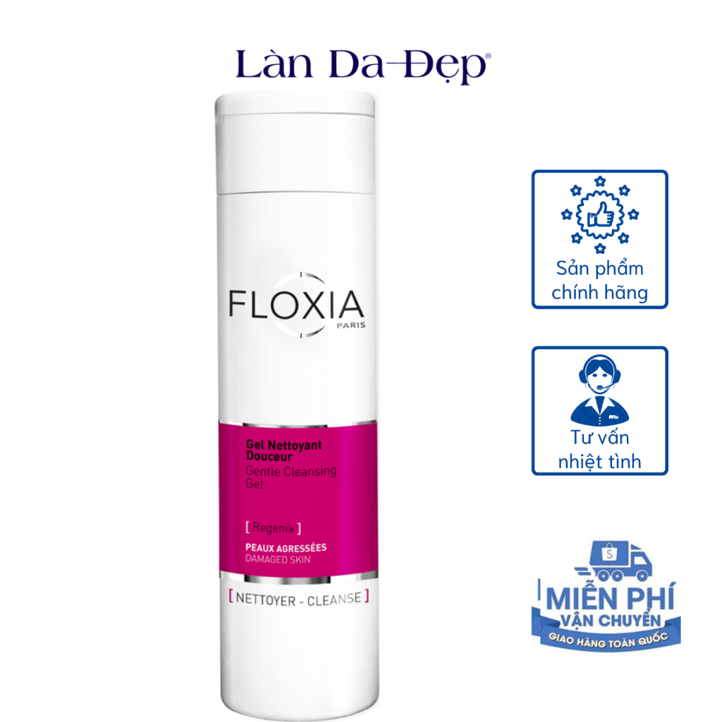 Sữa rửa mặt Floxia Gentle Cleansing Gel 200ml  - Gel rửa mặt dành cho da nhạy cảm