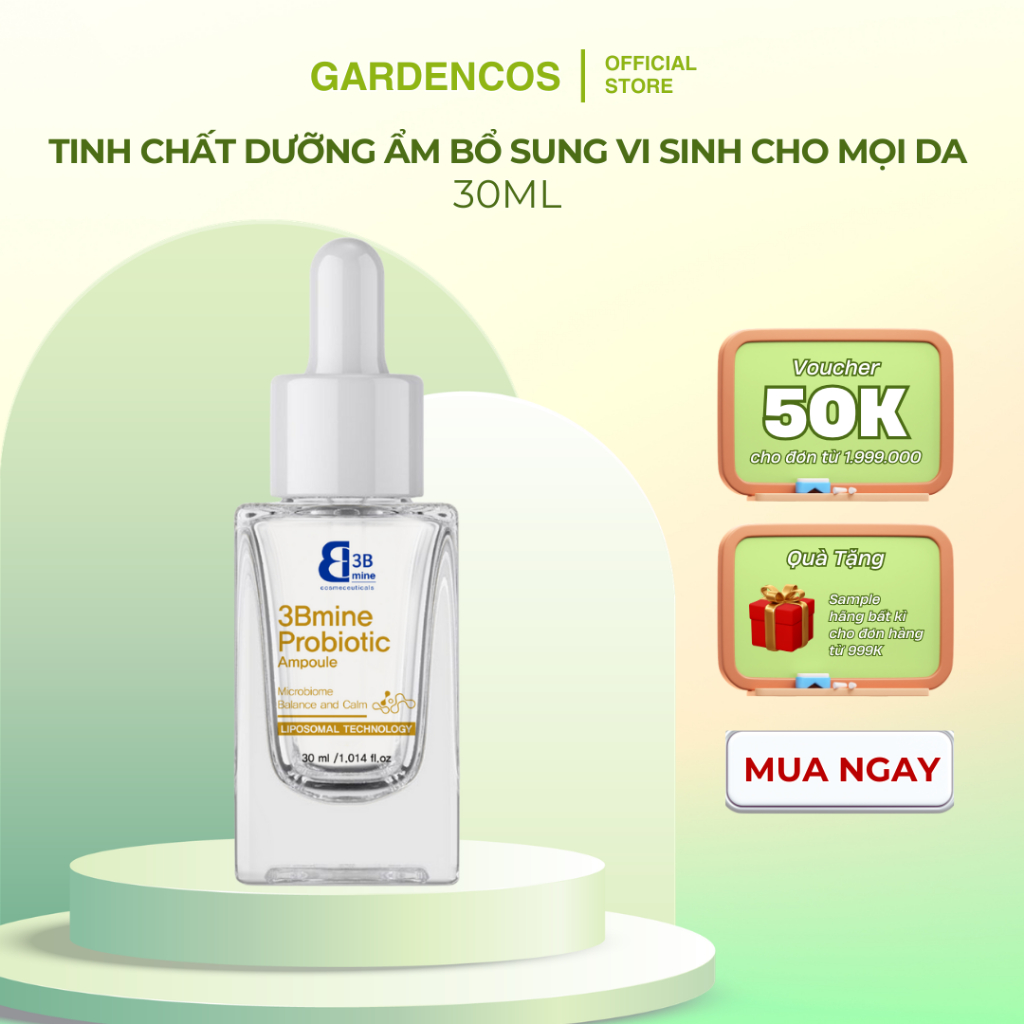 3Bmine Probiotic Ampoule Tinh Chất Probiotic Dưỡng Ẩm Bổ Sung Vi Sinh Cho Mọi Da 30ml - Gardencos