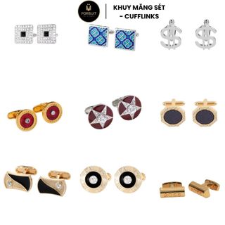 Khuy măng sét nam - Cufflinks Khuy Cài Tay Áo Sơ Mi Cao Cấp Hợp Kim Sang Trọng