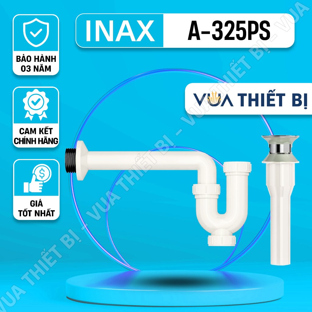 INAX A-325PL A-325PS - Bộ xi phông chậu rửa mặt lavabo xả nhấn nhựa chính hãng - VUA THIẾT BỊ