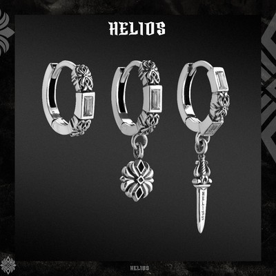 Khuyên tai bạc S925 LOTUS/ CHRYSABER SENTINEL CHARM Helisilver