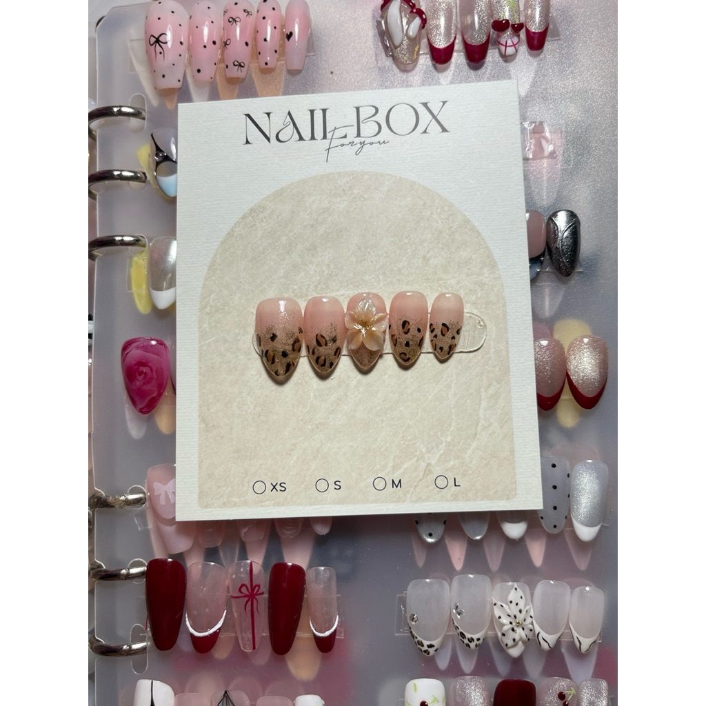 NAILBOX design hoa nổi, hoạ tiết da beo