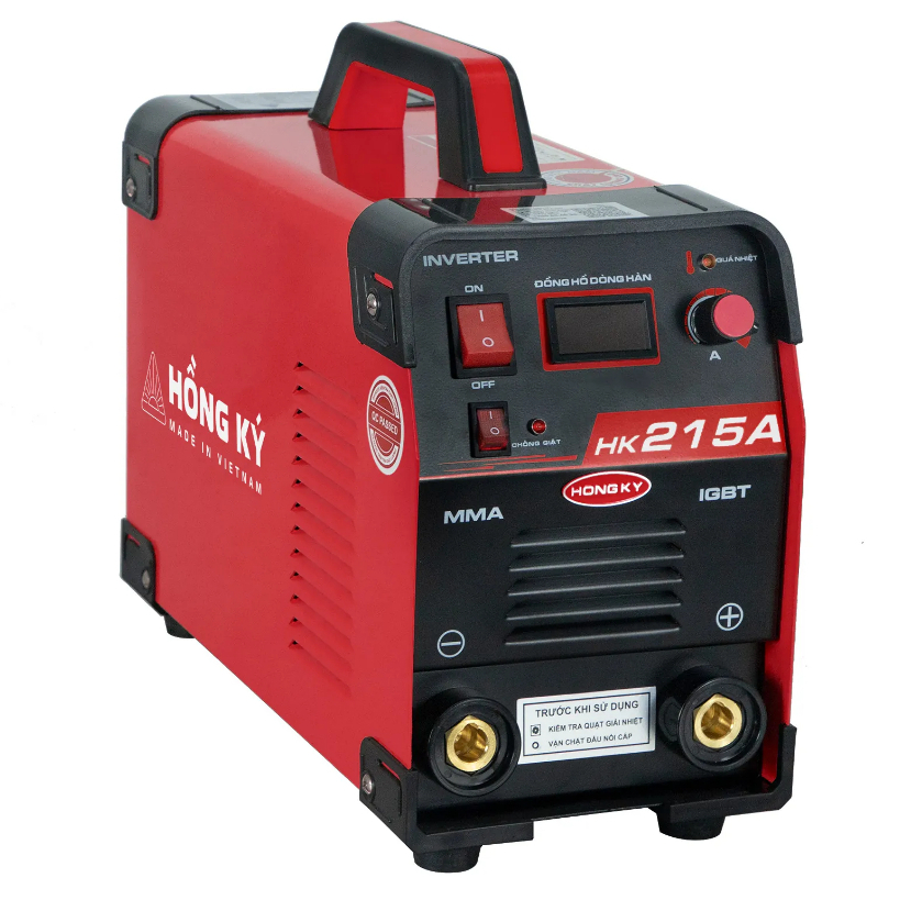 Máy hàn que điện tử Hồng Ký HK 215A - Inverter ARC, 20-215A, 6kg, 595x295x480mm