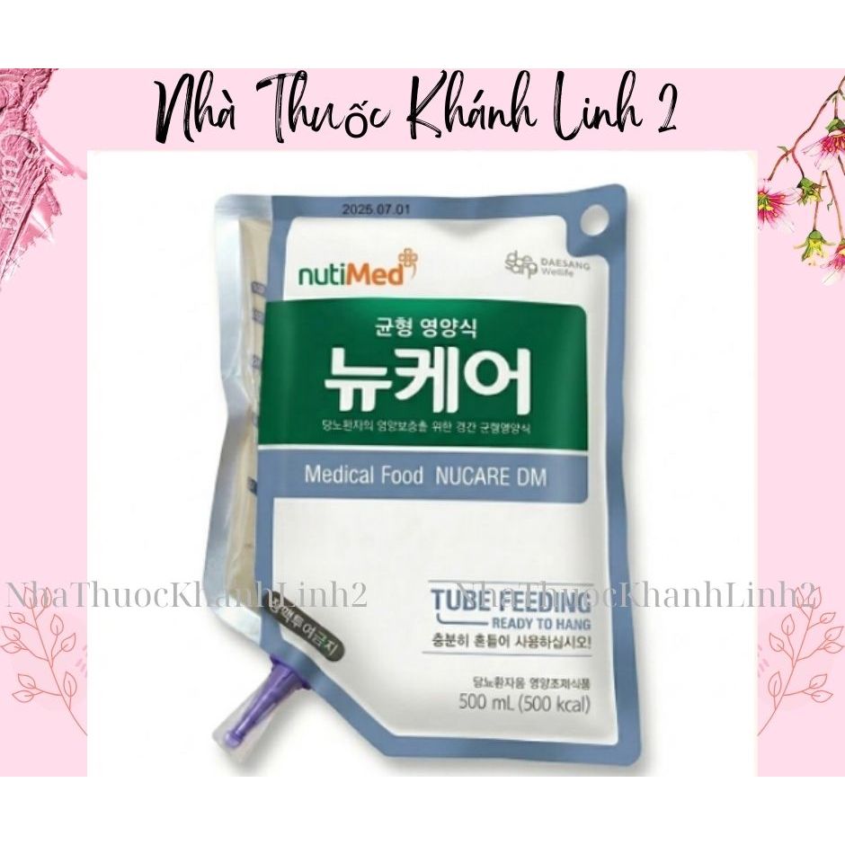 20 túi sữa sonde Nucare (Nuôi qua đường ống thông) đến từ Hàn Quốc- Sữa Nucare Cho Người Tiểu Đường 