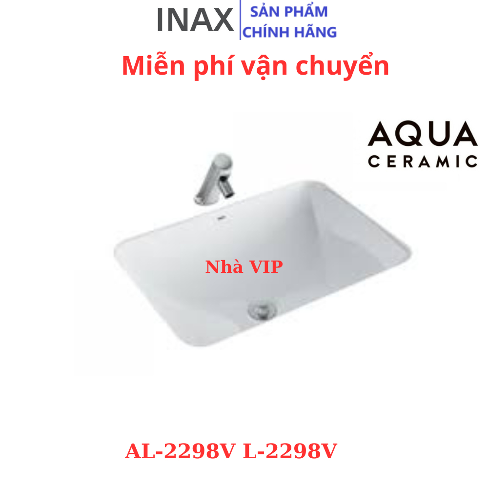 Chậu Rửa Mặt, Lavabo INAX AL-2298V  L-2298V Âm Bàn Chữ Nhật, Chính Hãng