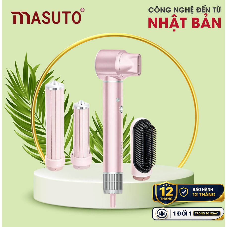 Máy Sấy Tóc Tạo Kiểu 5in1 Masuto Đa Chức Năng Công Nghệ Ion Giảm Hư Tổn Tóc 1300W