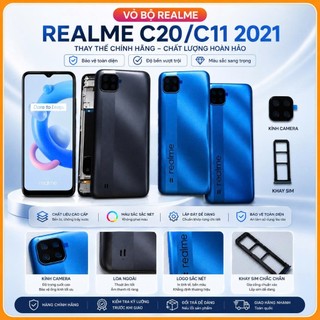 Vỏ bộ Realme C20/C11 2021(Lưng + xương + kính camera + nút nhựa)