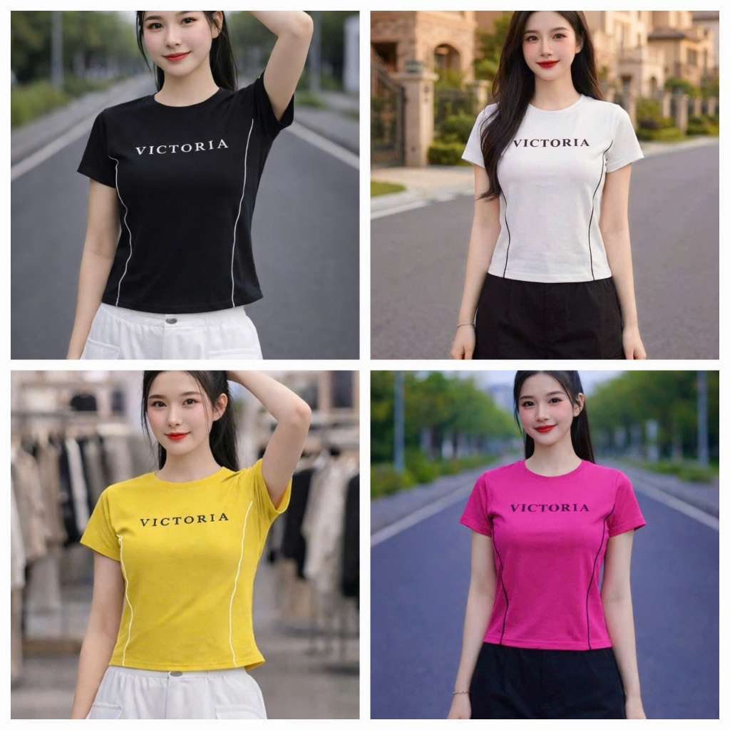 Áo phông VICTORIA chất Nano poly co giãn 4 chiều mặc mát lạnh