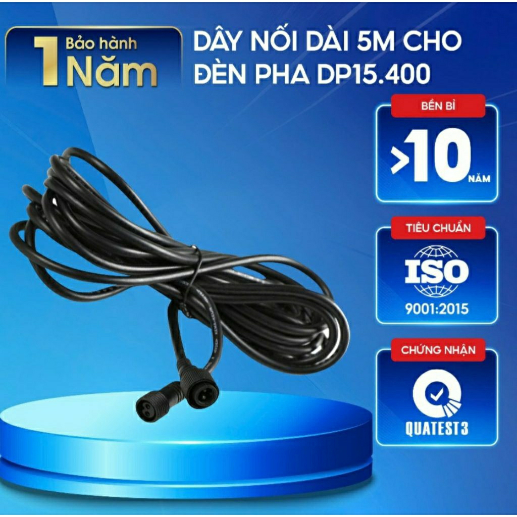 Dây điện nối dài 5 mét cho đèn năng lượng Mặt Trời Kitawa chính hãng