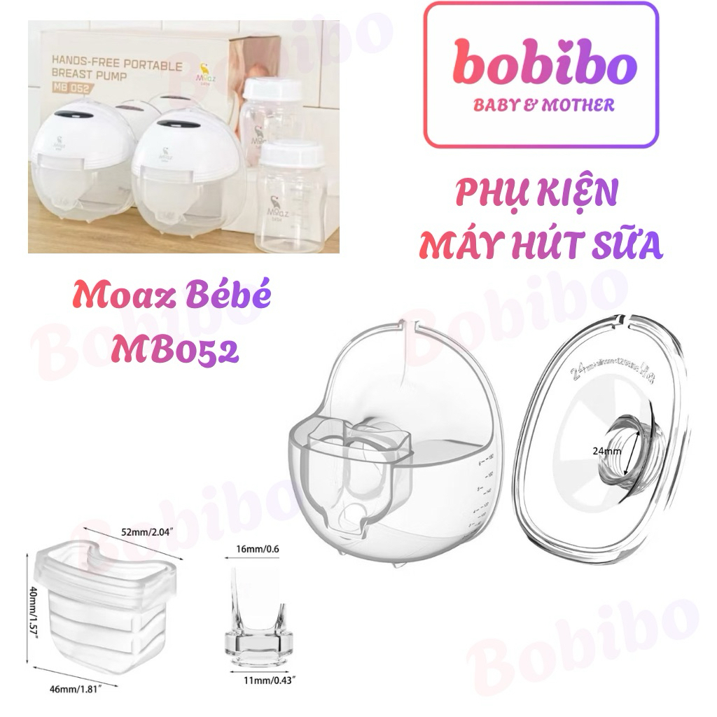 Phụ kiện máy hút sữa Moaz Bebe- Van chân không/Cup nhựa /Màng hút/ Phễu máy hút sữa Moaz Bebe