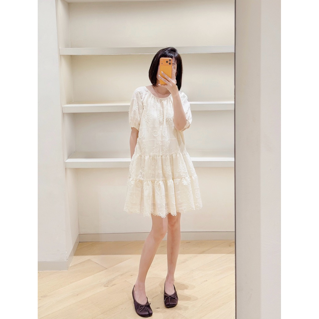 PETBYCHANG - Lovie Lace Dress - Váy Babydoll Ren Hoa Dáng Suông Tiểu Thư Hàn Quốc | BigBuy360 - bigbuy360.vn