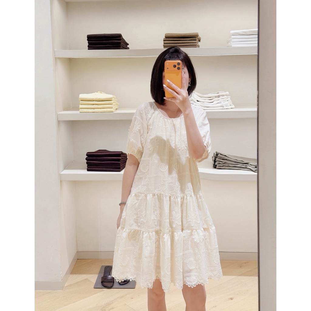 PETBYCHANG - Lovie Lace Dress - Váy Babydoll Ren Hoa Dáng Suông Tiểu Thư Hàn Quốc | BigBuy360 - bigbuy360.vn