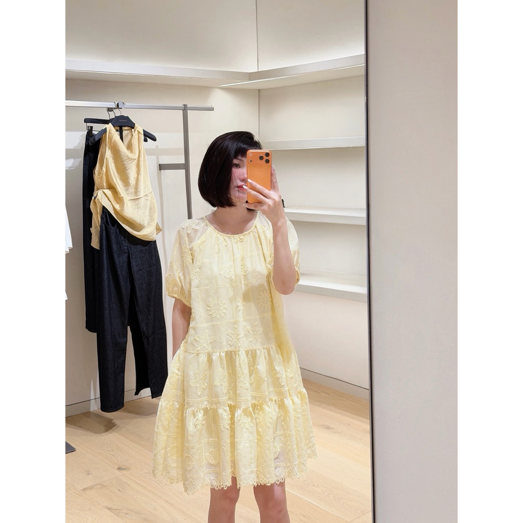 PETBYCHANG - Lovie Lace Dress - Váy Babydoll Ren Hoa Dáng Suông Tiểu Thư Hàn Quốc | BigBuy360 - bigbuy360.vn