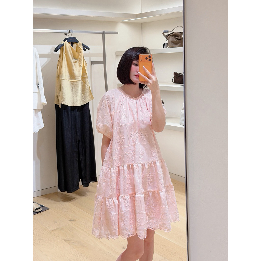 PETBYCHANG - Lovie Lace Dress - Váy Babydoll Ren Hoa Dáng Suông Tiểu Thư Hàn Quốc | BigBuy360 - bigbuy360.vn