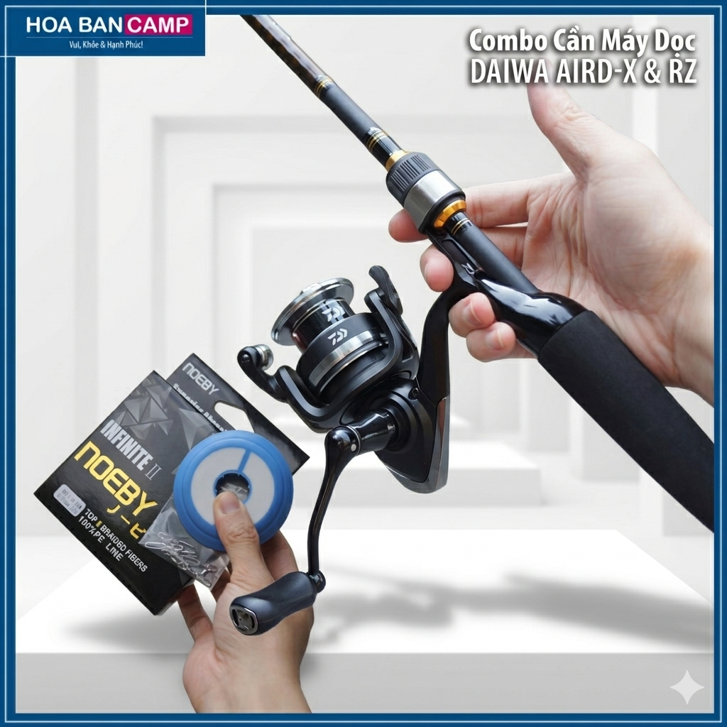 Combo Cần Máy Dọc Daiwa AIRD-X & RZ