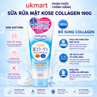 Sữa Rửa Mặt Và Tẩy Trang Tạo Bọt Dưỡng Ẩm, Dưỡng Trắng Kose Softymo Cleansing Foam Nhật Bản