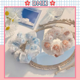 📛 RẺ VÔ ĐỊCH 📛 Dây buộc tóc vải scrunchies họa tiết xanh trắng hot trend phong cách hàn quốc 413