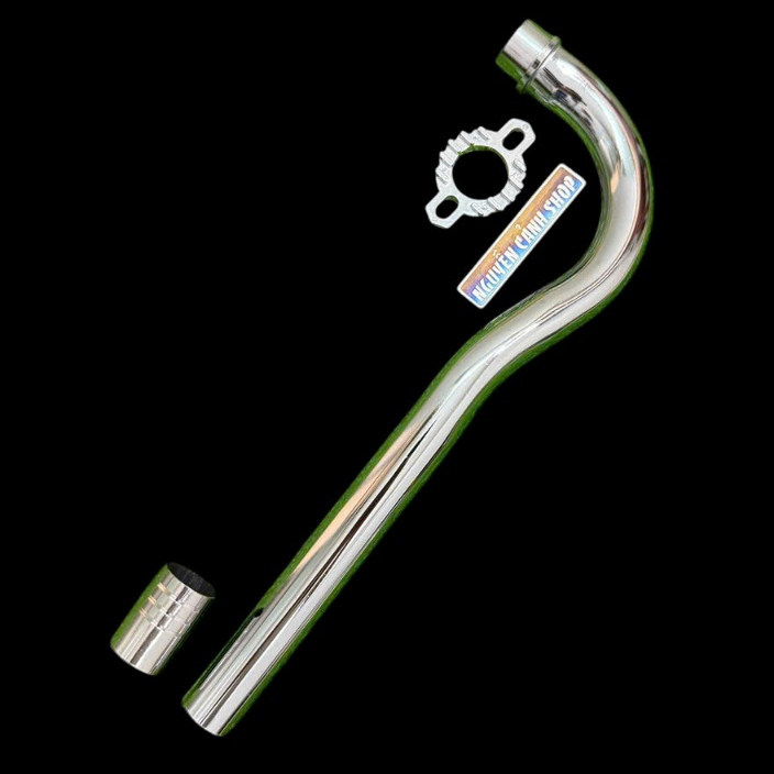 Combo Cổ Pô inox Xi Ken + Khâu Pô Sirius Exciter Dream Wave Raider Winner 27-32mm