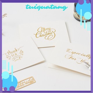 Thiệp Quà Tặng Kèm Thư In Mạ Nổi Lấp Lánh Chúc Mừng Sinh Nhật Cảm Ơn Noel