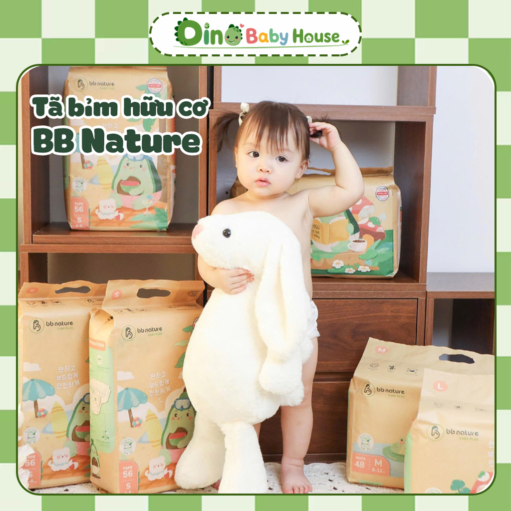 [ COMBO 2 BỊCH ] Tã Bỉm BB NATURE Care Plus/ BB NATURE Classic cho bé | Dinobabyhouse
