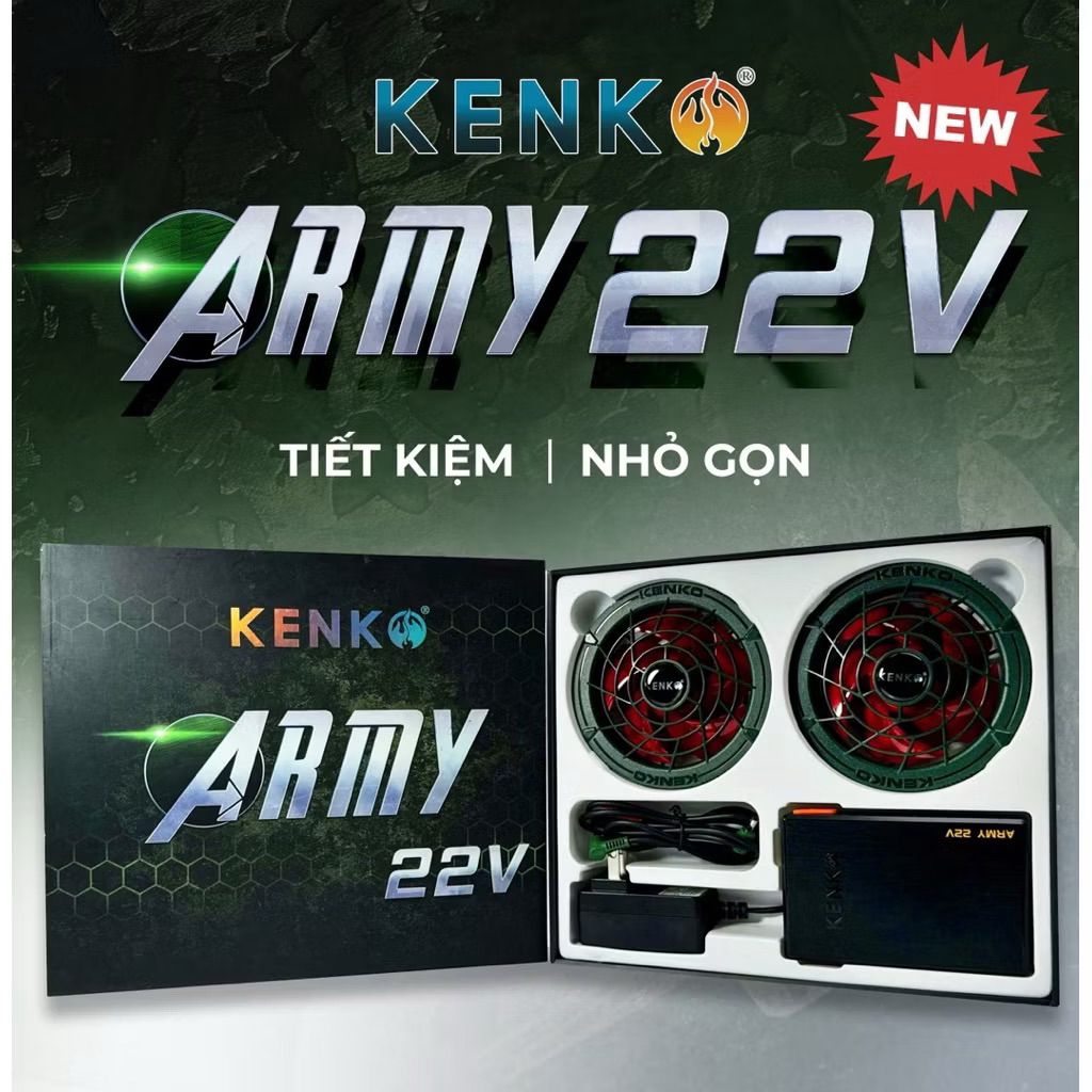 BỘ PHỤ KIỆN PIN QUẠT KENKO ARMY 22v ECO