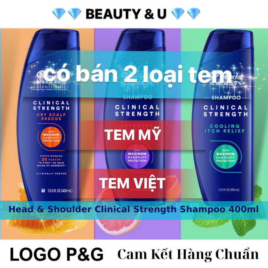 DẦU GỘI GIẢM GÀU MỸ HEAD & SHOULDERS 400ML