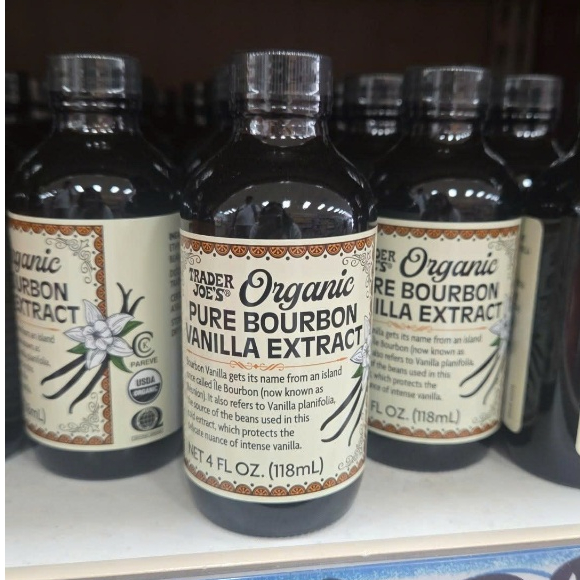 (Hàng Mỹ) Organic Pure Bourbon Vanilla Extract Trader Joe’s tinh chất vanilla hữu cơ chiết xuất vani