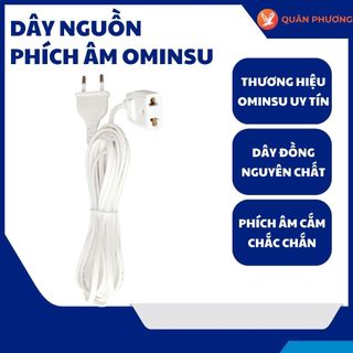 Dây Nguồn Phích Âm Ominsu Chịu Tải Cao 2500W - Lõi Đồng Nguyên Chất, Nhựa Chống Cháy Siêu Bền