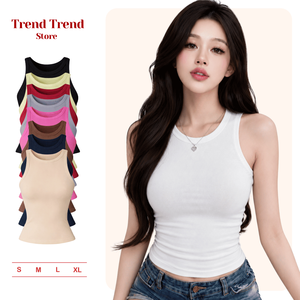 [MUA 2 ÁO 79K] Áo Ba Lỗ Nữ VER 2 _TREND TREND STORE Áo 2 Dây Nữ Tanktop đi tập đi chơi thoải mái