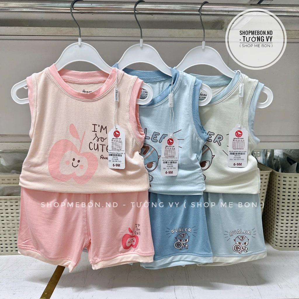 Bộ ba lỗ Avaler vải sợi tre mềm mát , thấm mồ hôi cho bé -Hàng chính hãng